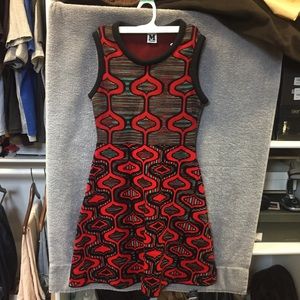 Missoni red sleeveless dress. Size 38.